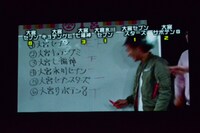 VTRで紹介された、チーム名投票の様子。