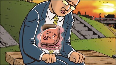 Web動画「つぶやき隊×大人の胃～今日は胃わせていただきます～」のワンシーン。