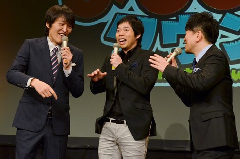 （左から）千原ジュニア、今田耕司、雨上がり決死隊・宮迫。