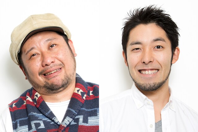 左から、ケンドーコバヤシ、オリエンタルラジオ中田。