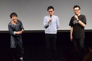 イベント「ドラマ『新解釈・日本史』をムロツヨシ、シソンヌが新解釈する会」に出演した（左から）ムロツヨシ、シソンヌ。