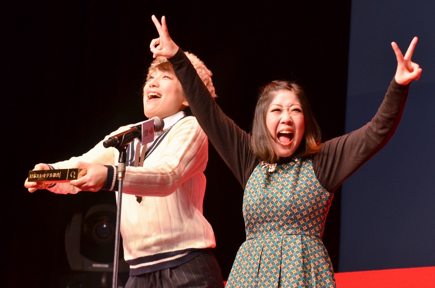 「Yahoo!検索大賞2014」の「お笑い芸人部門」を受賞した日本エレキテル連合。