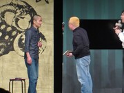 Aのサプライズに、鳩に豆鉄砲をくらった顔をするハブ。