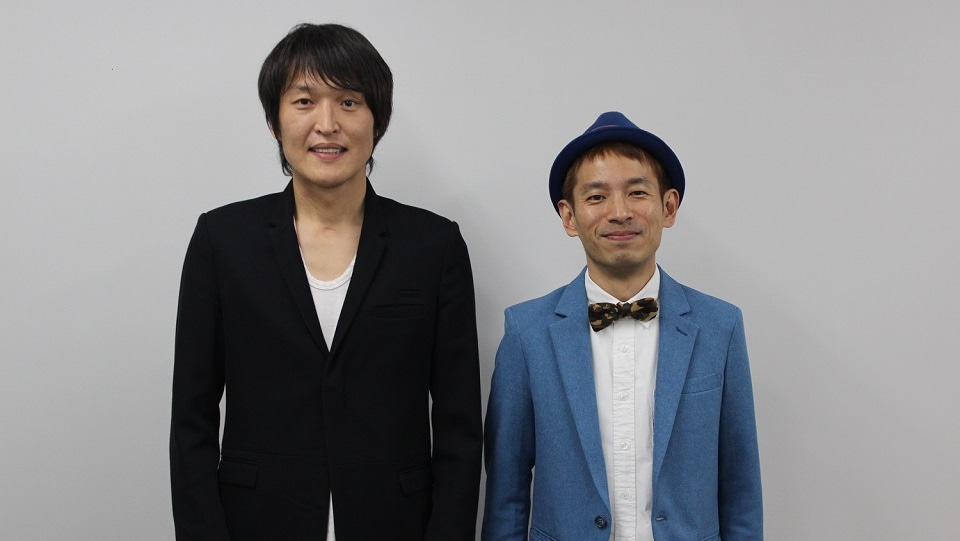 「千原ジュニアの『ひょんなこと』by NOTTV～喋って裏返せ！リバーシトーク～」MCの千原ジュニアとタケト。