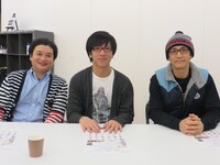 DVD「アンタッチャブル柴田の『ワロタwwww』～超絶おもしろいのに全く知られてない芸人たち～」に出演しているアンタッチャブル柴田（右）、鬼ヶ島おおかわら（中央）、鬼ヶ島アイアム野田（左）。