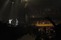 日本武道館のステージに立つクマムシ。