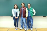 「ネリさまぁ～ず」の見どころなどを語った佐藤美希、さまぁ～ず大竹、さまぁ～ず三村（左から）。