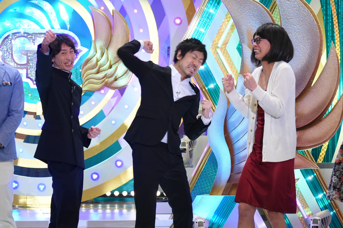 「第36回 ABCお笑いグランプリ」優勝が発表された瞬間のGAG少年楽団。(c)ABC
