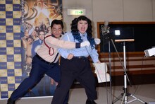 「ナイト ミュージアム / エジプト王の秘密」アフレコ会見に登壇した渡辺直美。(c) 2014 Twentieth Century Fox Film Corporation