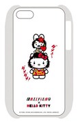 ハローキティと日本エレキテル連合のコラボスマートフォンケース。