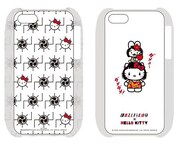 ハローキティと日本エレキテル連合のコラボスマートフォンケース。