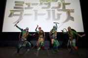 映画「ミュータント・タートルズ」公開記念イベントの様子。