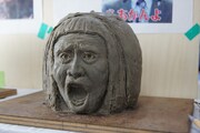 ダウンタウン浜田雅功のカボチャ彫刻「怒」バージョンの原型。