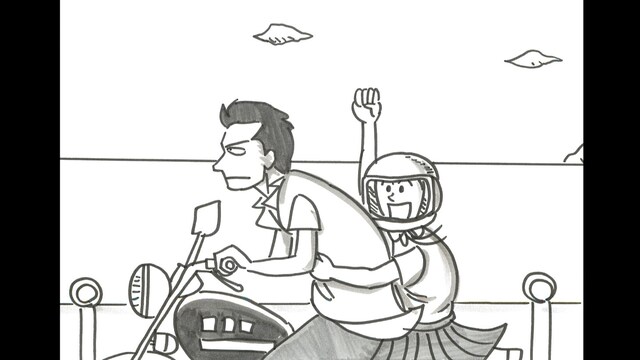 鉄拳のパラパラマンガの一場面。