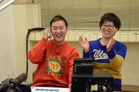 坂口の元相方・阿部に電話する怪獣の2人。