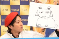 スフィンクスを描いた徳井画伯。