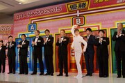 「R-1ぐらんぷり2015」決勝進出者発表会見の様子。