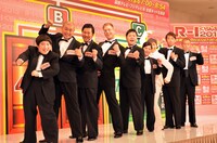 「R-1ぐらんぷり2015」決勝進出者発表会見の様子。