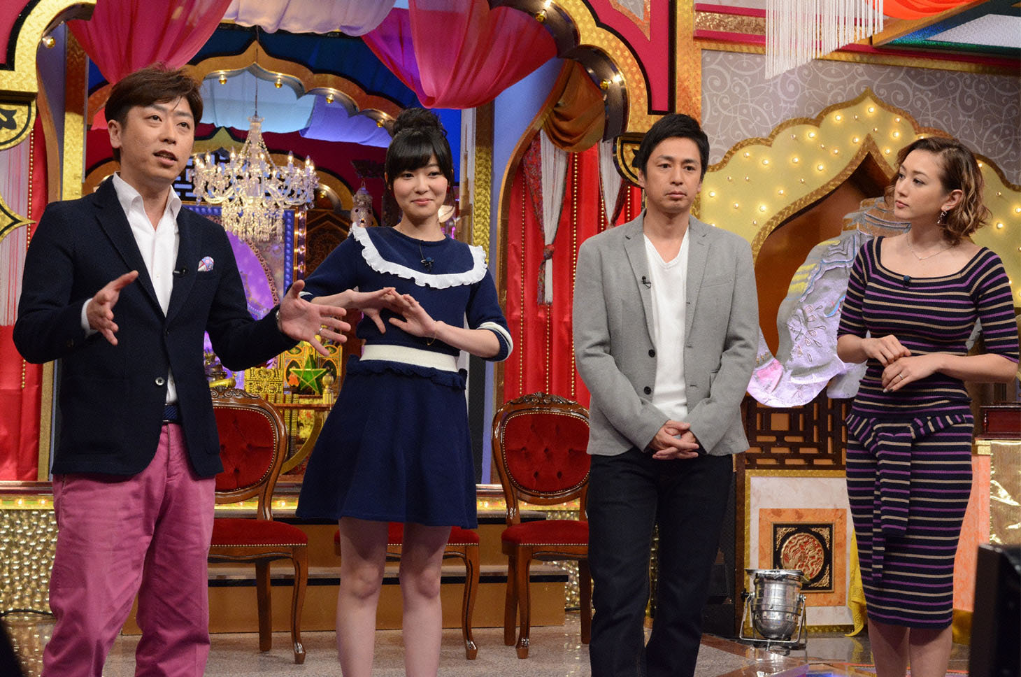 「徳井と後藤と麗しのSHELLYが今夜くらべてみました」収録の様子。(c)日本テレビ