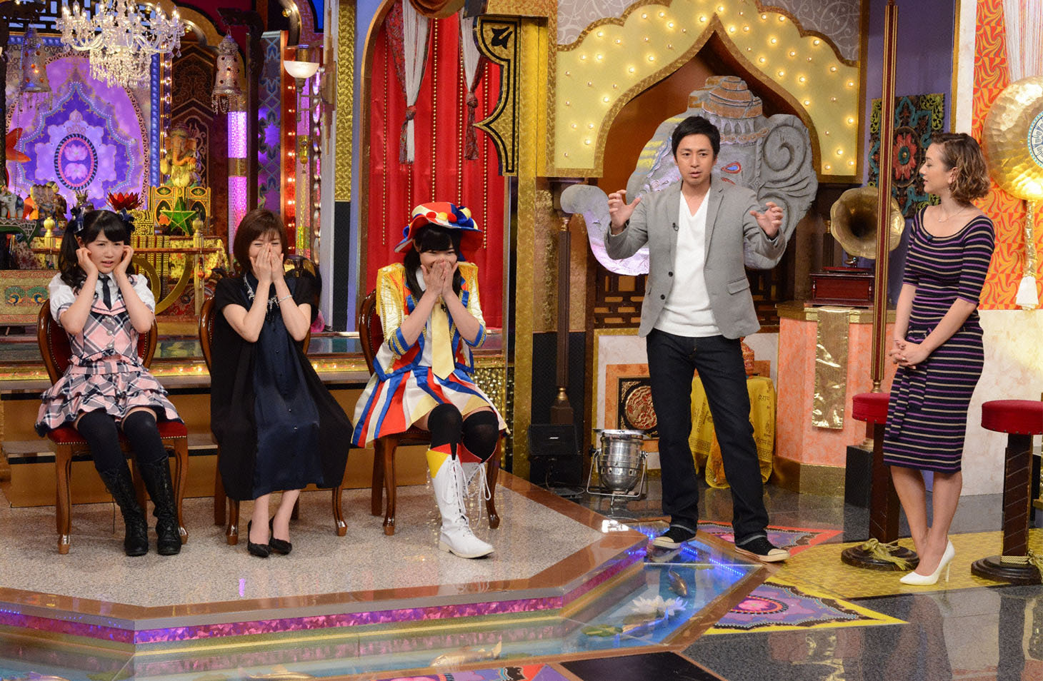 「徳井と後藤と麗しのSHELLYが今夜くらべてみました」収録の様子。(c)日本テレビ