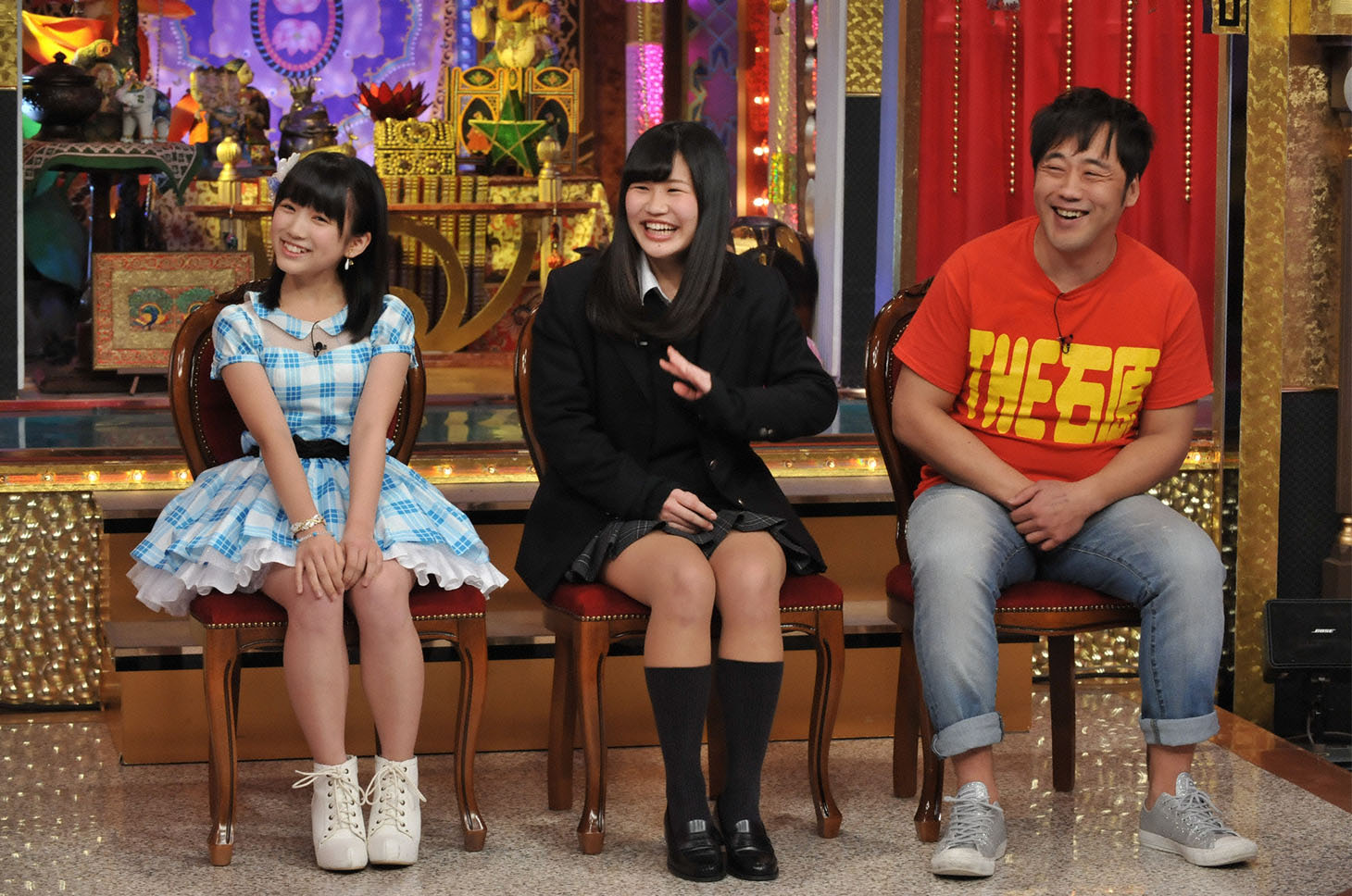 左から矢吹奈子、大関れいか、THE石原。(c)日本テレビ