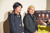 映画「ソロモンの偽証 前篇・事件」囲み取材の様子。