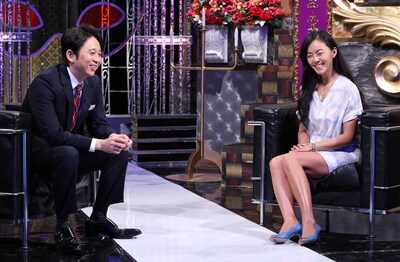 「有吉反省会」反省人の田中律子（右）。(c)日本テレビ