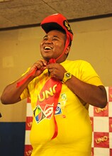 「よしもとUNOアタック最強王決定戦」優勝したマテンロウ・アントニー。