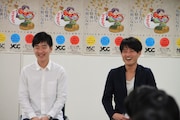 NSC大阪校とYCC大阪校の合同入学説明会に登場したジャルジャル。