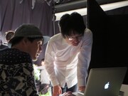 「梅雨犬」フライヤー撮影の様子。