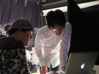 「梅雨犬」フライヤー撮影の様子。