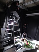 「梅雨犬」フライヤー撮影の様子。