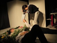 「梅雨犬」フライヤー撮影の様子。