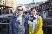 「ブラタモリ」で長崎を訪れたタモリと桑子真帆アナウンサー。(c)NHK