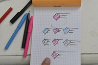 磯貝KENTAの“CG帳”。（Photo：浅田政志）