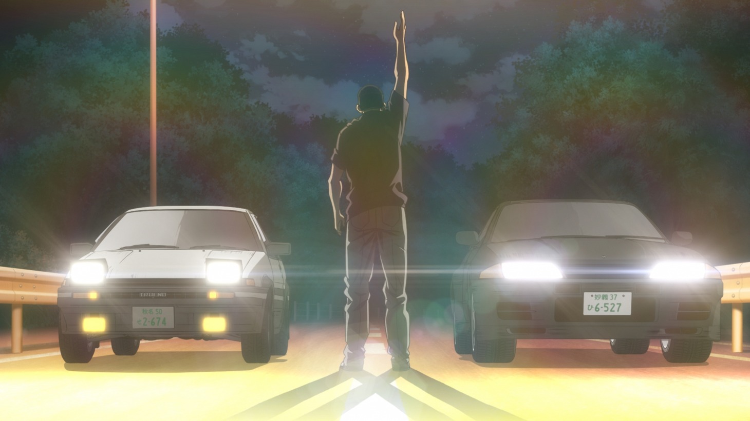 「新劇場版『頭文字D』Legend2 –闘走-」のワンカット。(c)しげの秀一/講談社・2015新劇場版「頭文字D」L2製作委員会
