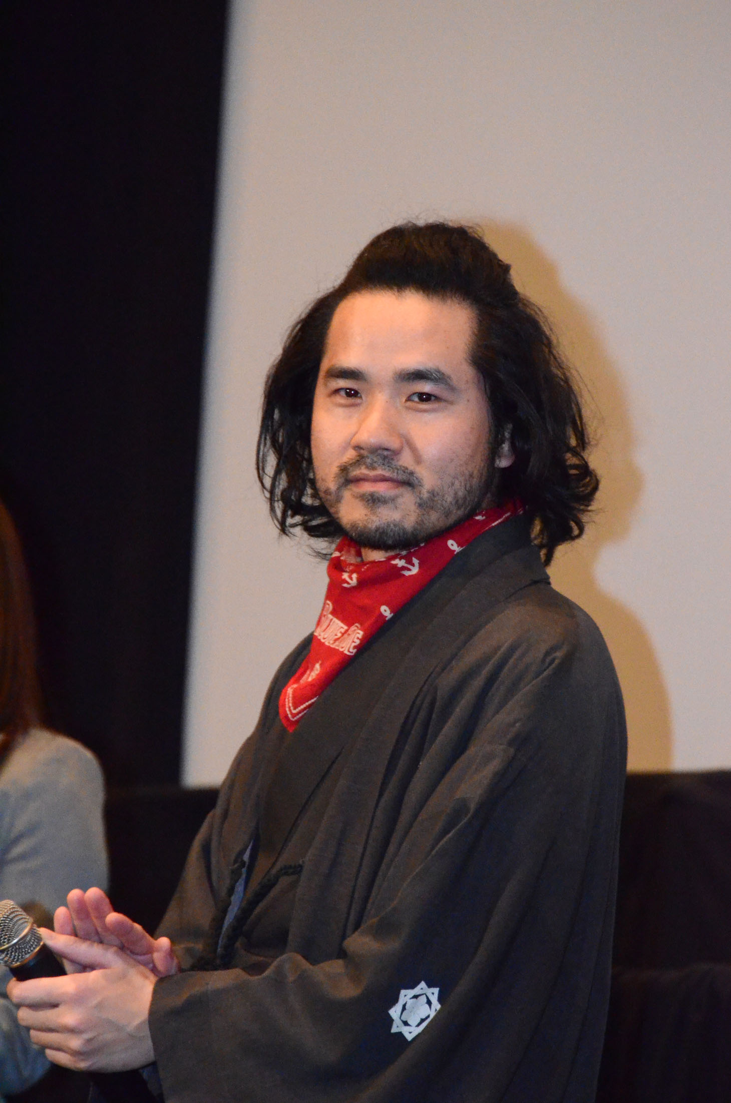 坂本龍馬役も務めている渡辺一志監督。