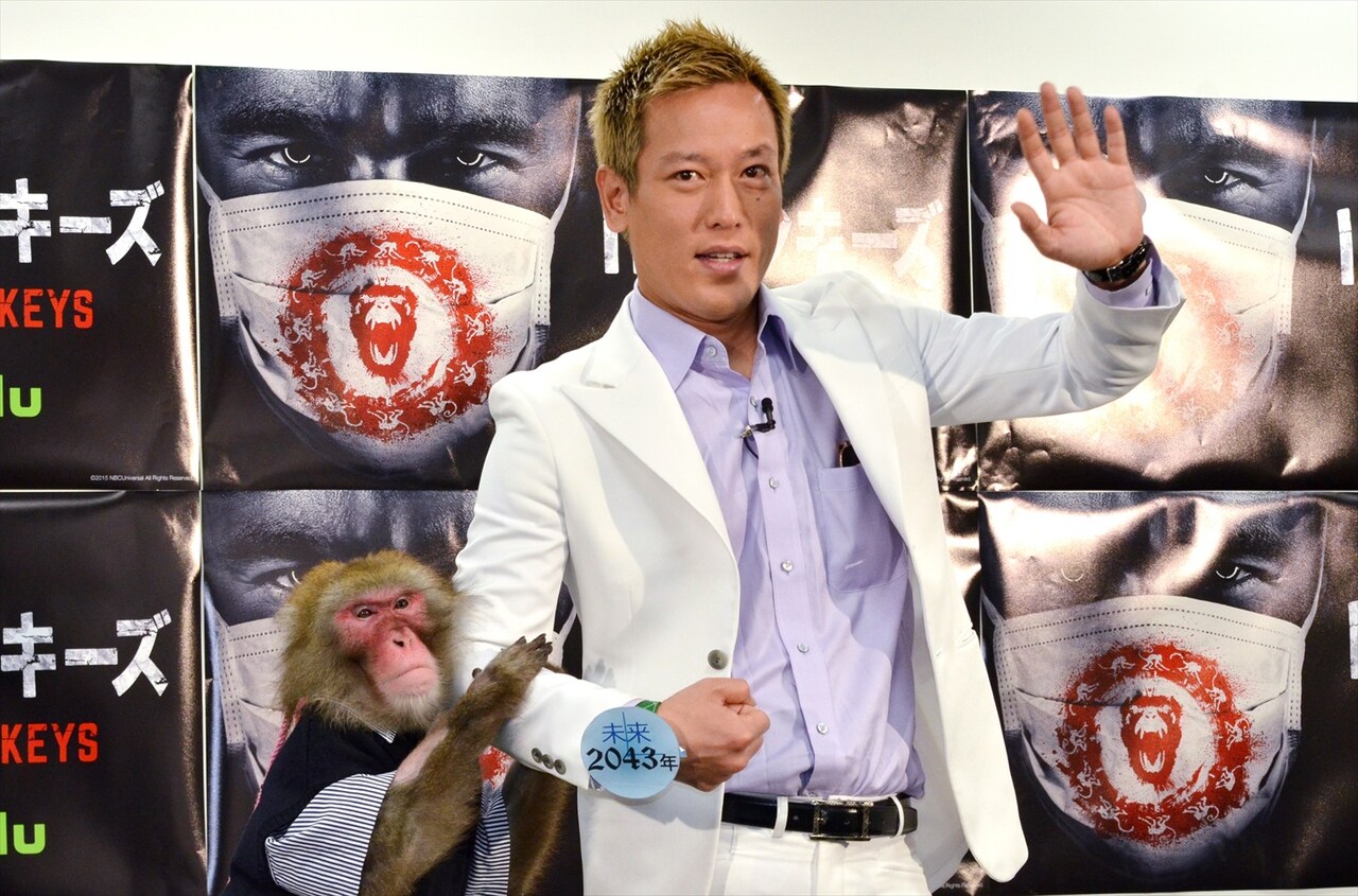 じゅんいちダビッドソン、猿のゆりありく・りくに威嚇され素に戻る