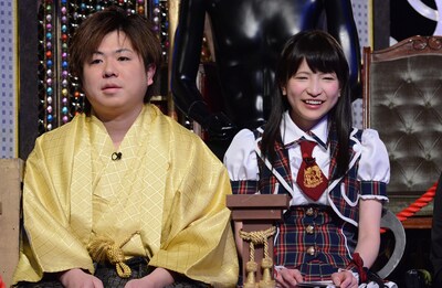 「有吉反省会」反省人の橋本崇載ともえのあずき（左から）。(c)日本テレビ