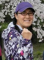 「慶州さくらマラソン2015」に参加したたんぽぽ白鳥。(c)FBS