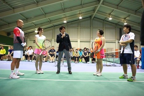 エキシビションマッチの様子。