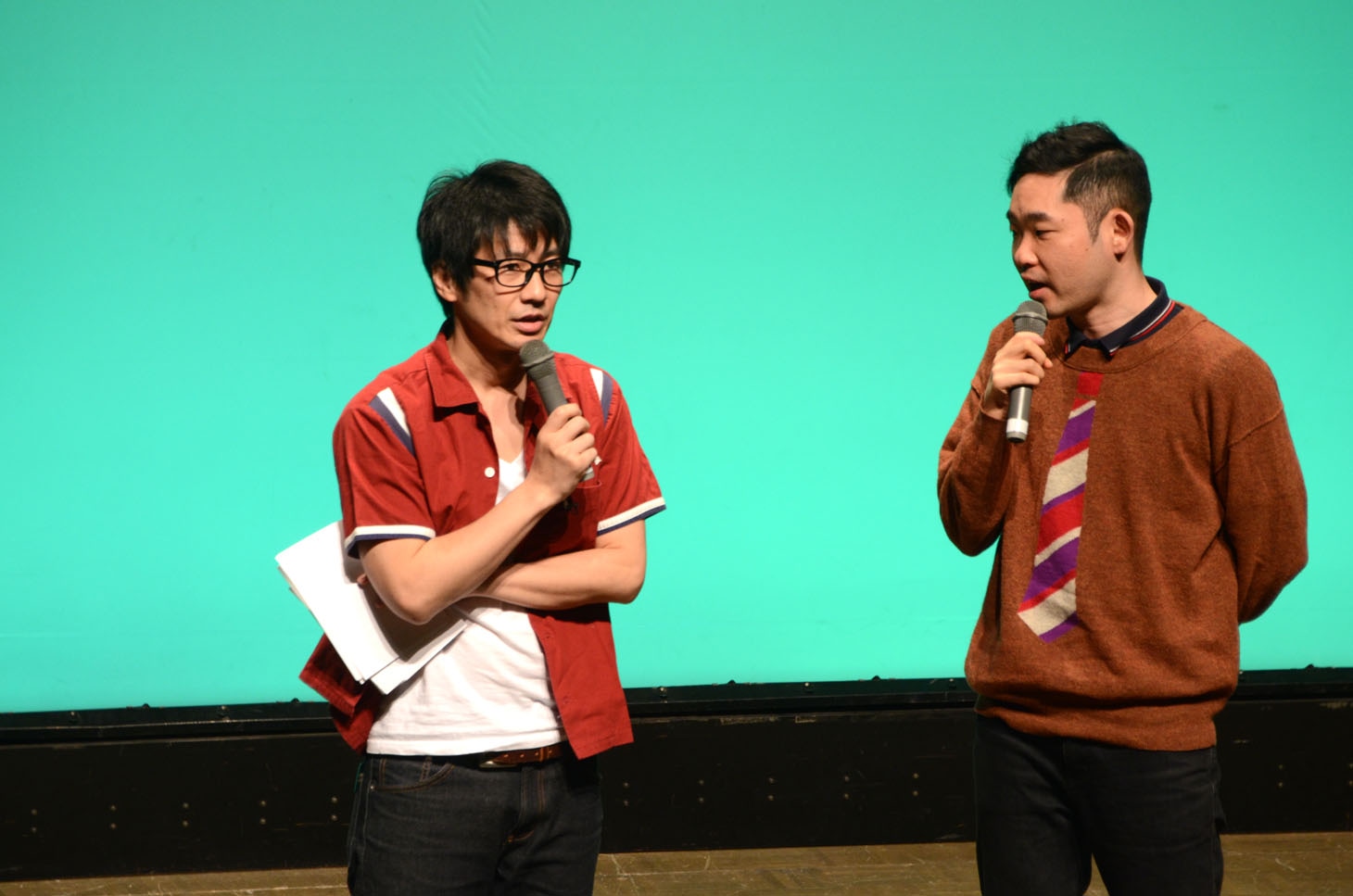 「第5回 わらいを愛する学生芸人No.1決定戦」MCを務めたキングオブコメディ。