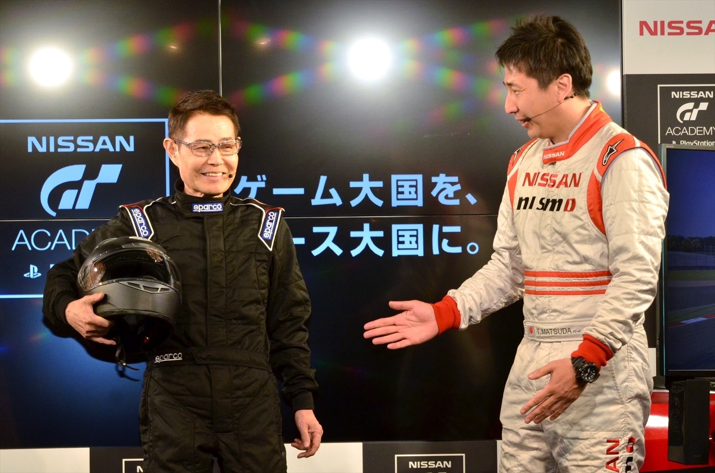 （左から）加藤茶、松田次生。