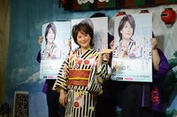 イベント後の囲み取材に応じた水谷千重子。