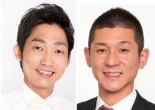 NON STYLE石田（左）と笑い飯・哲夫（右）。