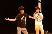 質問に対して「レッツチョイスパーティナイト！」とちゅうえい（左）。