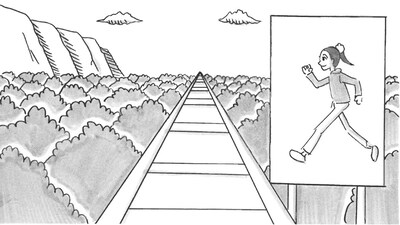 「SLIDE（滑走）」のワンシーン。