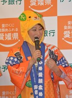 イベント「笑顔の愛媛・みかん人倶楽部パワーアップデー」に登場した友近。