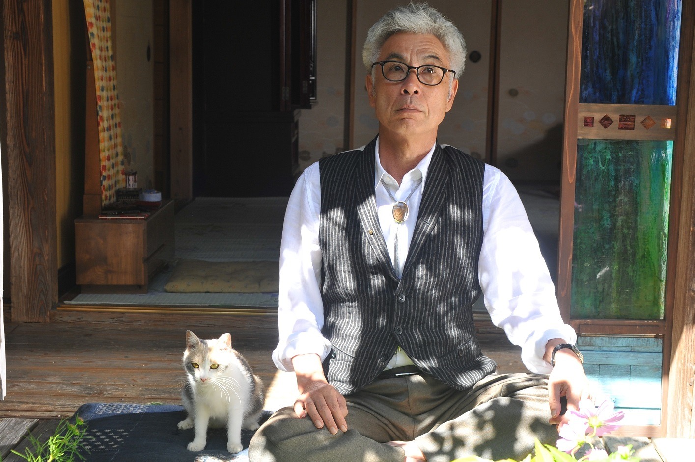 映画「先生と迷い猫」メインビジュアル (c)2015「先生と迷い猫」製作委員会
