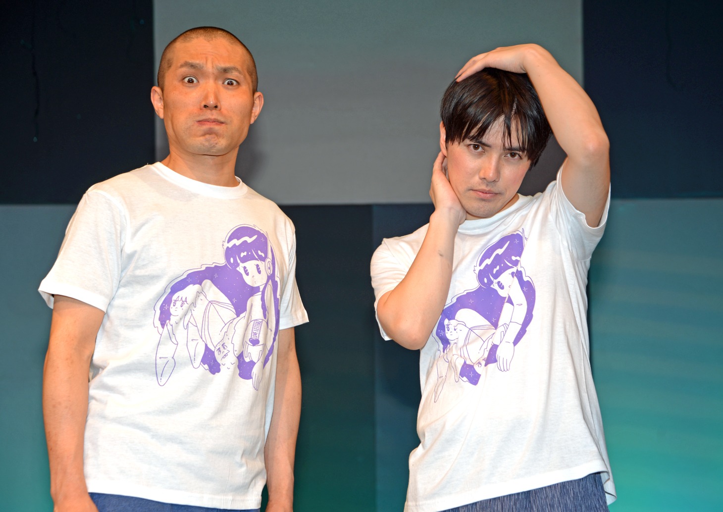 単独ライブ「COSMO」初日公演を終えたラブレターズ。